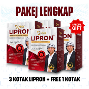 PAKEJ LENGKAP LIPRON ( 3 KOTAK LIPRON + FREE 1 KOTAK LIPRON )